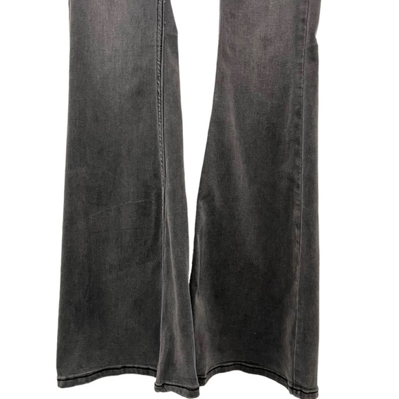 Free People Gray Penny Pull On Stretch Denim Flare Retro Jeans Women’s 27 - Picture 8 of 15